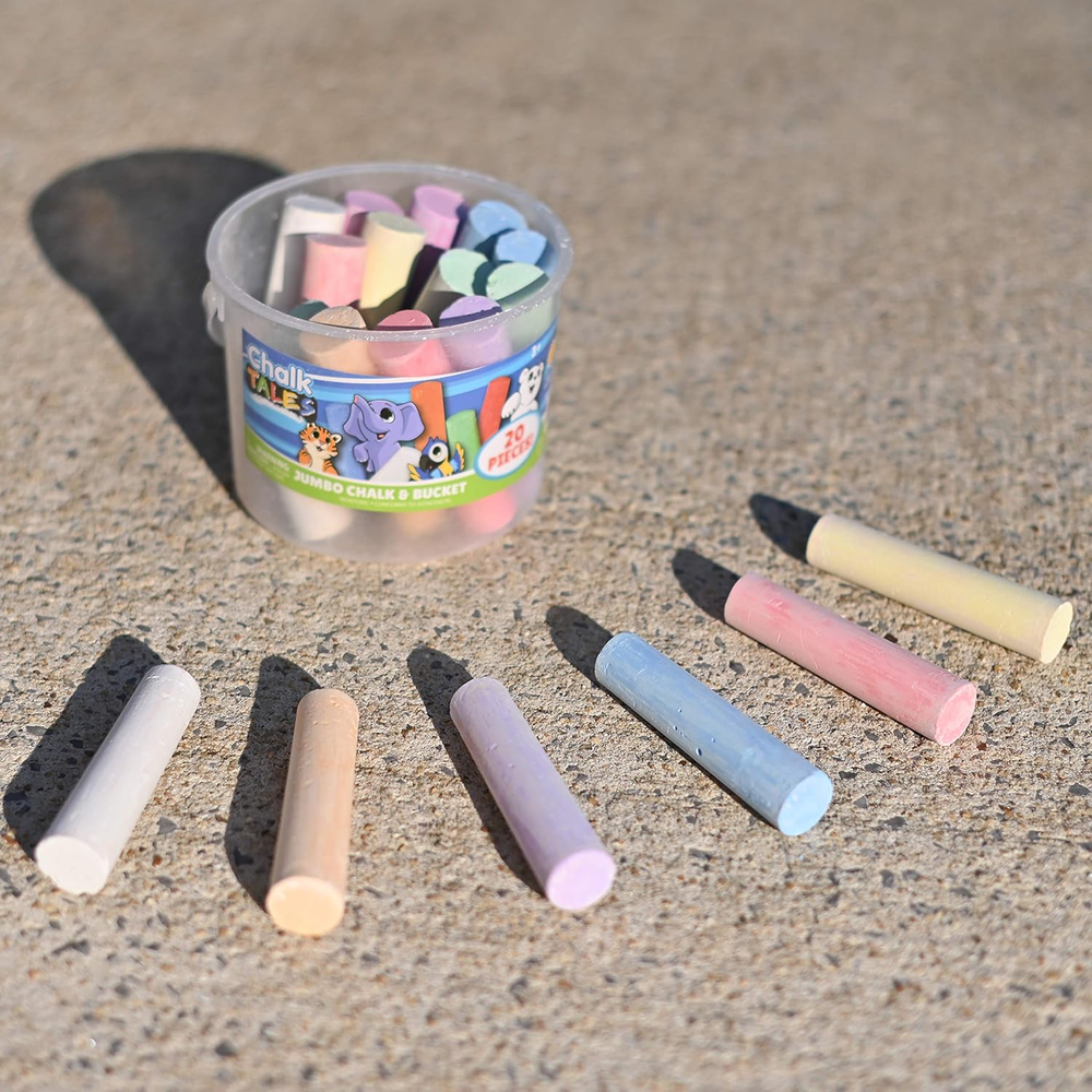 Bucket of jumbo sidewalk chalk