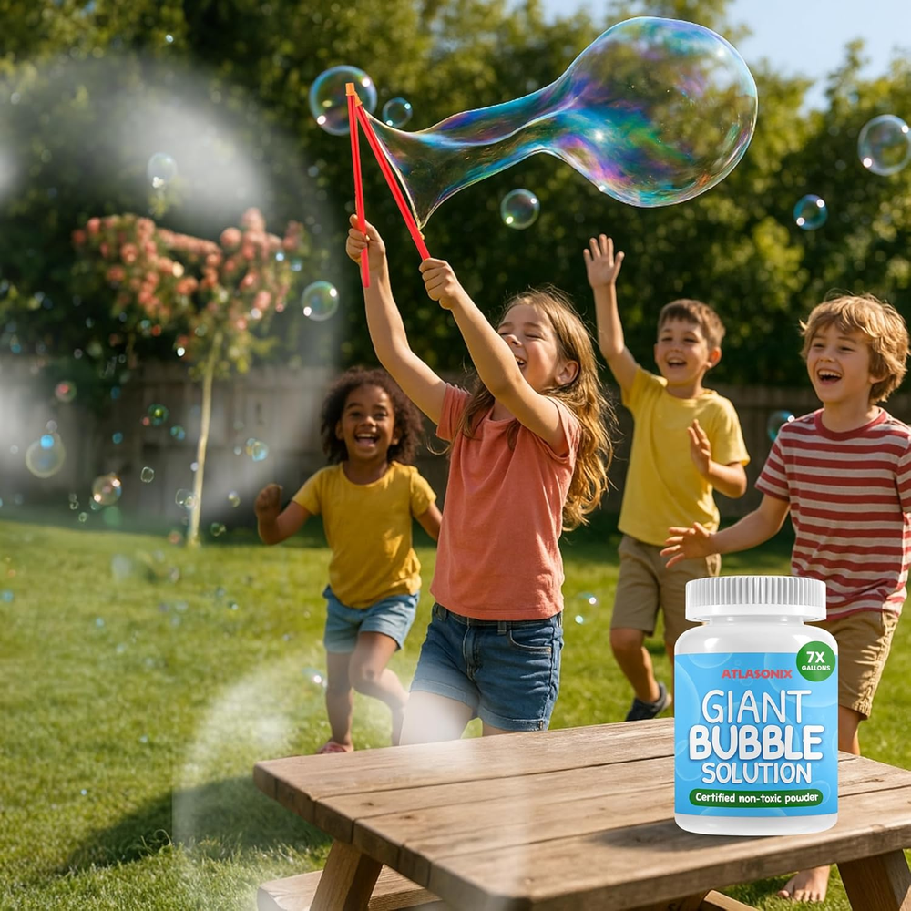 Giant bubble wand making large bubbles