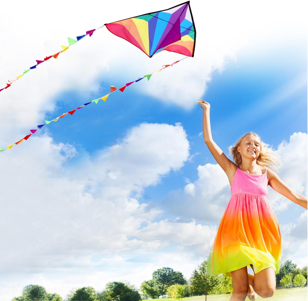 Colorful kite flying in the sky