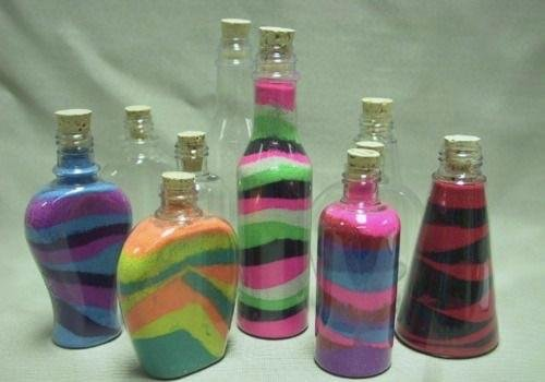 Sand art craft kit with colored sand
